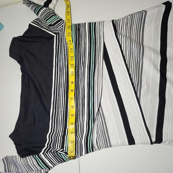 J. McLaughlin Women's Striped Sheath Dress Size S Black White Green - Picture 9 of 9